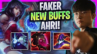 FAKER TRYING THE NEW AHRI BUFFS! - T1 Faker Plays Ahri Mid vs Lee Sin! | Season 2024