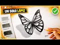 Cómo Dibujar una MARIPOSA REALISTA en 3D con Un Solo Lápiz - Dibujo Tutorial