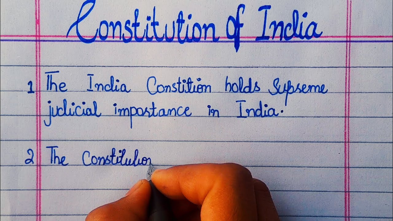 constitution of india essay in english 10 lines