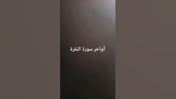 أواخر سورة البقرة #القرآن_الكريم #سورة_البقرة #ارحقلبك #صلوا_على_النبي