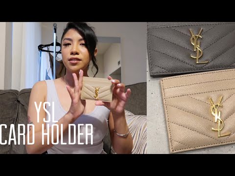 YSL Saint Laurent Nude Pink Powder Beige Grain de Poudre Wallet on