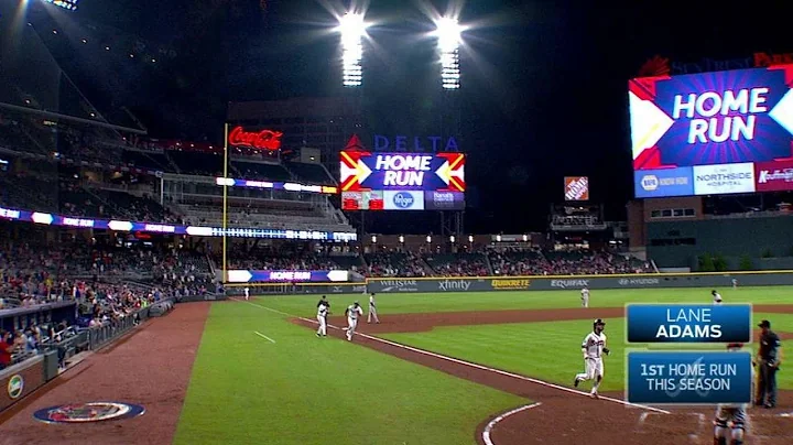 SF@ATL: Lane Adams launches his first career homer