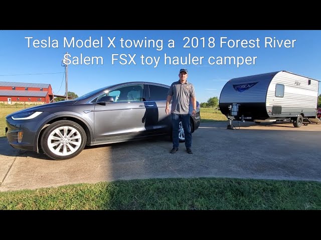 Tesla Model X Towing A 2018 Forest