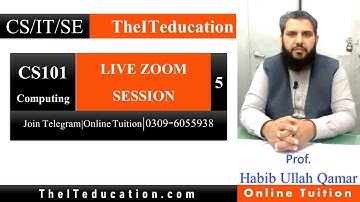 CS101 Introduction to computing LIVE Zoom Session - VU cs1010 Topic 15