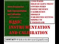 Basic instrumentation and calibration.