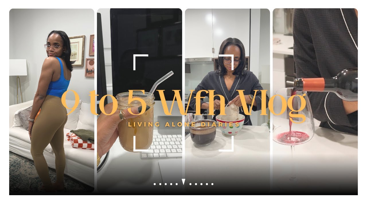 WORK FROM HOME VLOG *REALISTIC* : activewear haul, making cold brew, & more |LIVING ALONE DIARIES