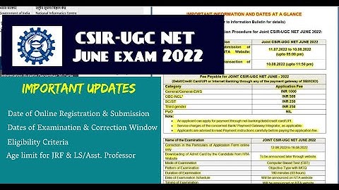 Joint CSIR NET Exam 2022: Complete Detailed Information | Dates, Payment, Eligibility, Age Limit |
