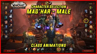 WoW Class Animations - Mag'har Orc Male - WoW Shadowlands Character Creation Screen