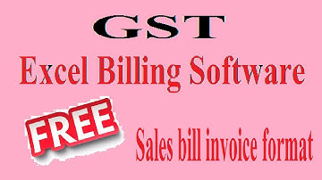 GST  Excel billing software with invoice Format