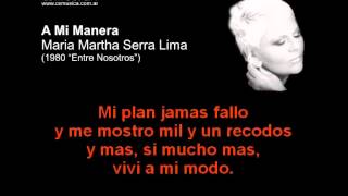 Maria Martha Serra Lima - A mi manera - Karaoke chords