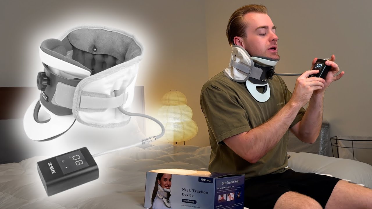Cervical Neck Traction Device – Neck Pain Relief Brace with 3D Air Pump & Support