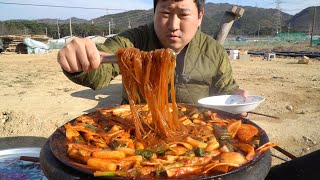 떡볶이는 이제 뚝딱~ 당면 가득 당면떡볶이 (Tteokbokki with glass noodles) 요리&먹방!! - Mukbang eating show