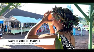 Reopening of Napili Farmers Market, West Side Maui, Hawaii