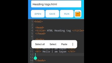 HTML5 Heading Tags