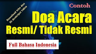 Doa Acara Resmi / Tidak Resmi, Full Bahasa Indonesia