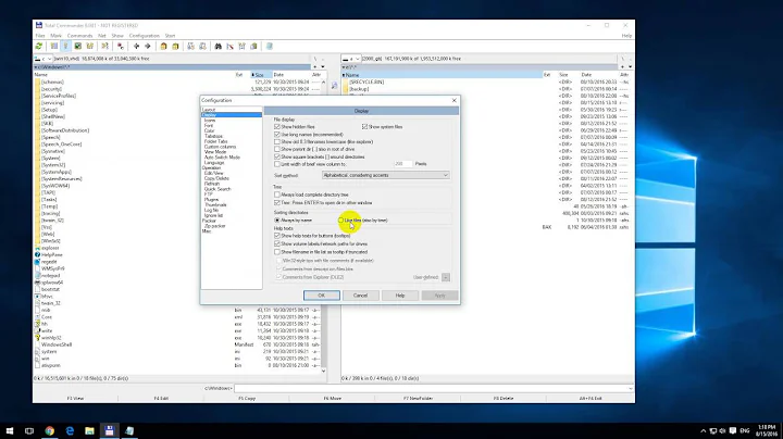 How to Sort Files/Folders by Size in Total Commander (which file occupies more free space?)