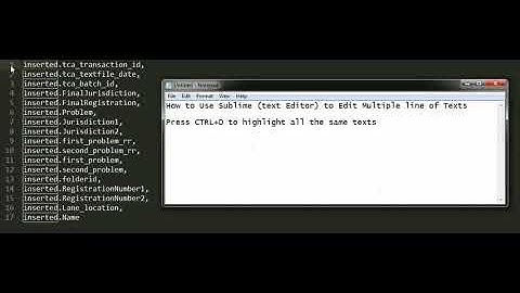 How to Use Sublime (text Editor) to Edit Multiple line of Texts