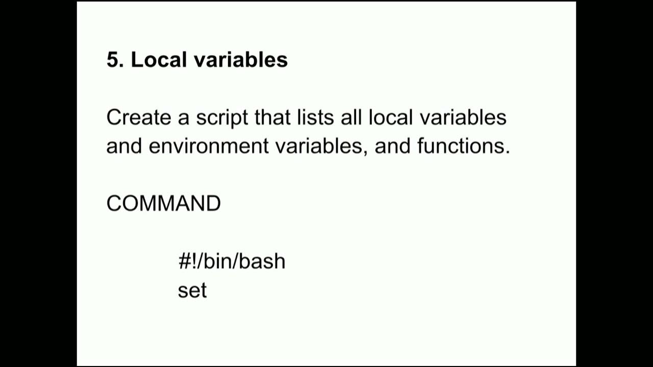 0x03 Shell, init files, variables and expansion code Task 117 YouTube
