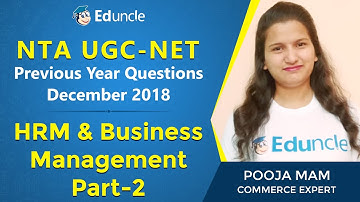 UGC NET Commerce | Previous Year Question on HRM & Business Management (Part-2) | Ms. Pooja