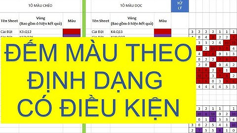 Đếm Màu Theo Định Dạng Có Điều Kiện ( Count Color by Conditional Formatting)