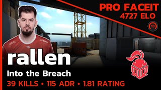 rallen Into the Breach DOMINATES VERTIGO with 39 KILLS!🔥 w/misutaaa (VERTIGO) FACEIT  / CSGO POV