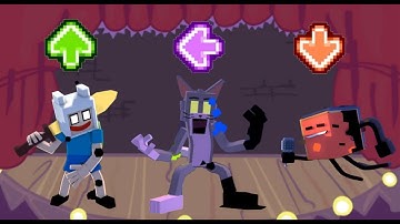 FNF Character Test | Gameplay VS Minecraft Animation | Tom | Finn | Battle for Corrupted Island