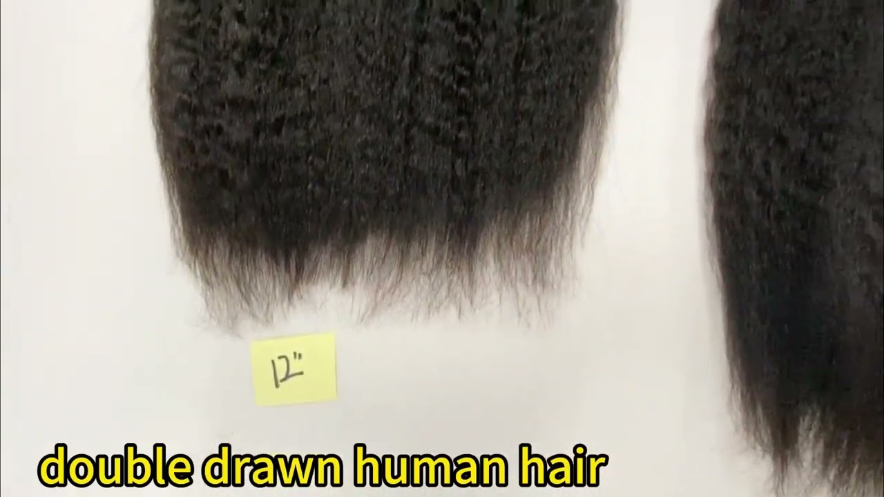 FH kinky straight clip in weft hair extensions