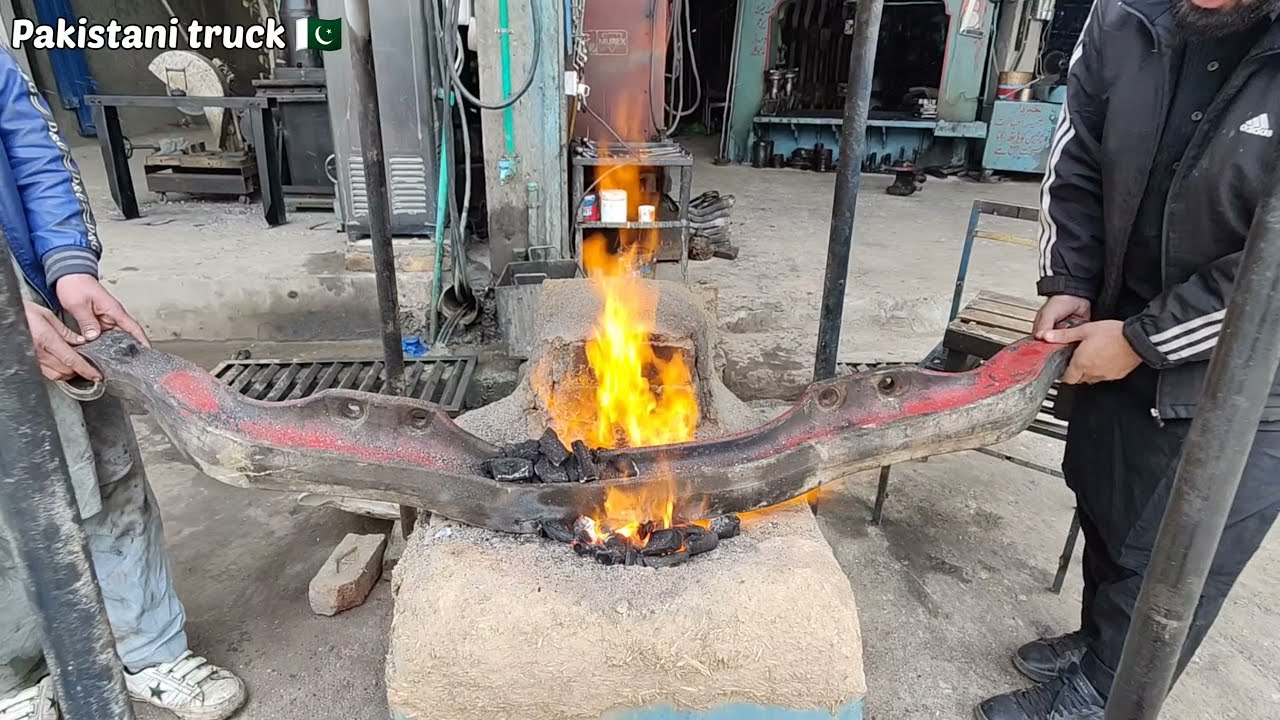 Straightening Curved Front Axle complete process 🔥 Выпрямление криволинейного переднего моста 🔥