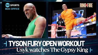 'Bad boys bad boys whatcha gonna do'   HILARIOUS Oleksandr Usyk WATCHES Tyson Fury open workout