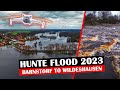 Flood disaster germany river hunte from barnstorf to wildeshausen 2023  district diepholz