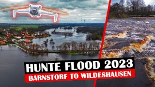 FLOOD DISASTER GERMANY River Hunte from Barnstorf to Wildeshausen 2023 | District Diepholz