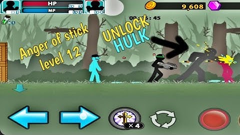Anger of stick 5 level 12 gameplay | Unlock hulk friend | Android gameplay | Action gameplay