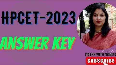 || HPCET-2023|| ANSWER KEY||