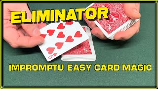 Eliminated Cards Reveal Chosen Card  Easy Impromptu Close up Magic Trick