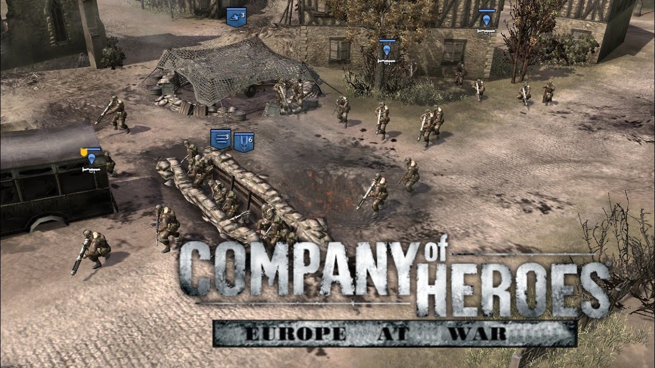Company of Heroes Commando Front 1vs2 Expert [Europe At War mod]