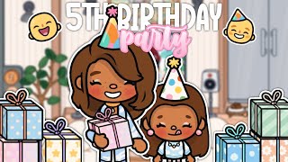 My Daughters 5TH BIRTHDAY PARTY! *NEW PHONE 📱* || WITH VOICE || Toca Life World 🌎