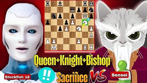 Stockfish 18 UNLEASHES a BRUTAL KING HUNT! 🤯 Ultimate Sacrifice Attack vs Human Sensei