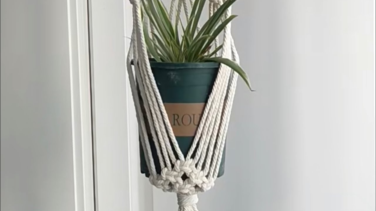 Macrame plant hanger for beginners /use square knot Easy&friendly for