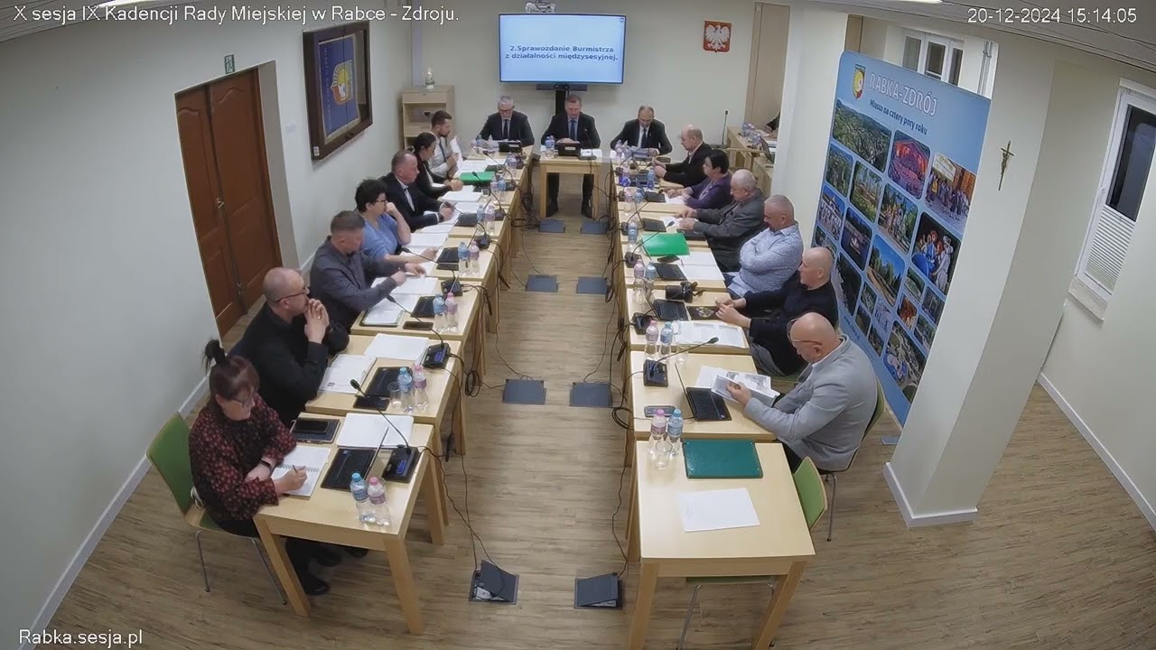 X Sesja Rady Miejskiej w Rabce Zdroju   20.12.2024
