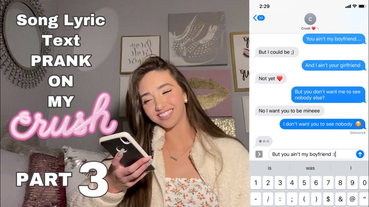 Tiktok Song Lyric Text Prank On My Boyfriend Youtube