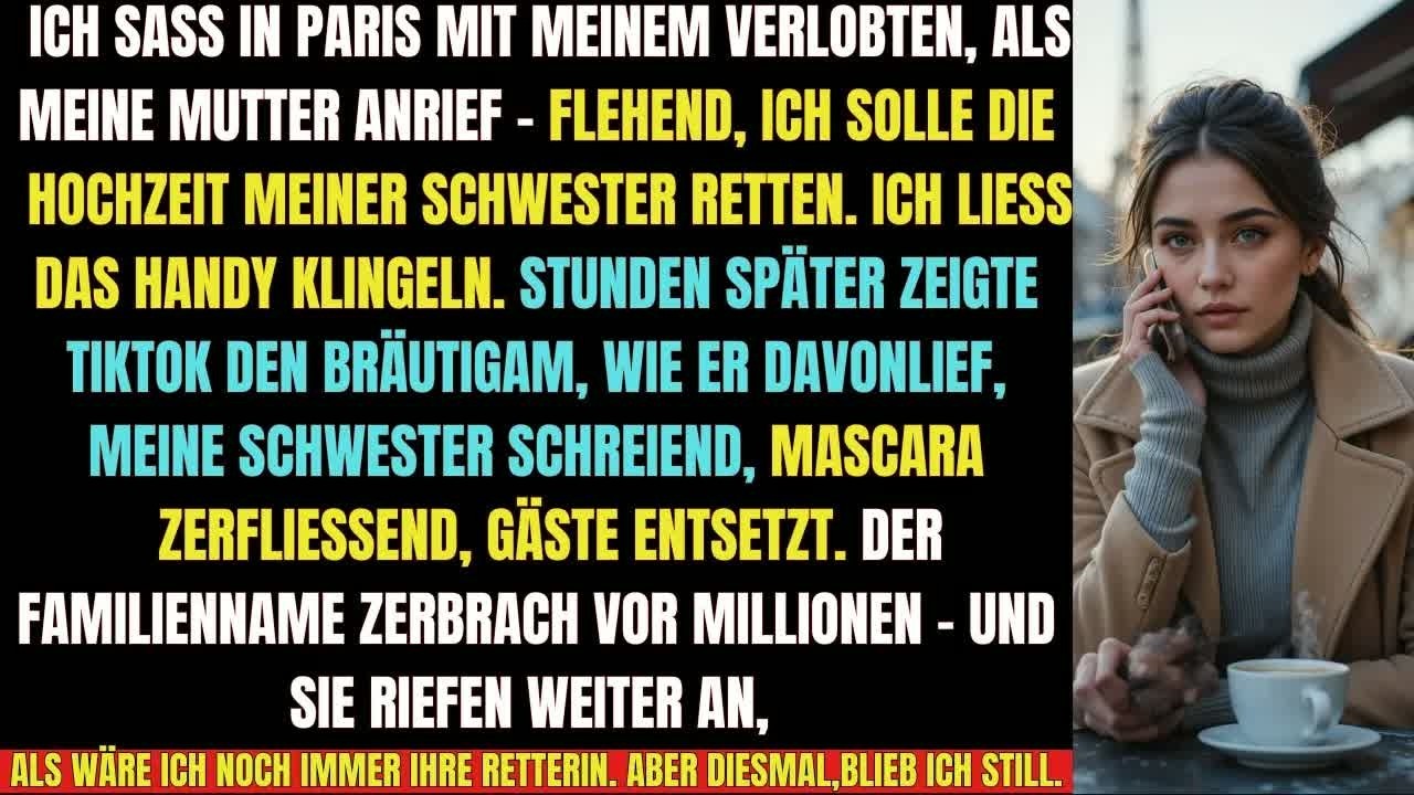 👉Meine Mutter flehte mich an, die Hochzeit meiner Schwester zu retten – aber diesmal sagte ich