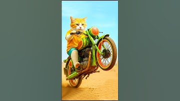 Cat Bike Racing Video 2026 #shortsfeed  #cat #dog #shortsfeed #trending