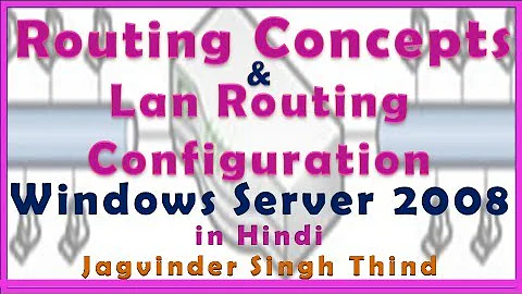 ✅  how to configure LAN routing in Windows Server 2008 In Hindi