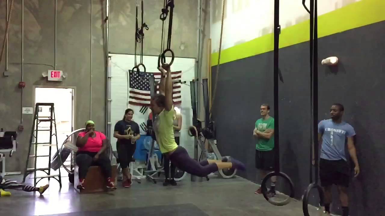 Stacie Tovar muscleup in slow motion at crossfit 08844 YouTube