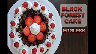 Eggless Black Forest Cake | Birthday Cake | Eggless Cake| Quick birthday cake | MM by Manasa