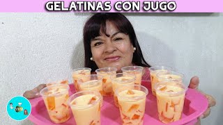 RECETA GELATINA De FRUTAS Con JUGO | Como Hacer Gelatina