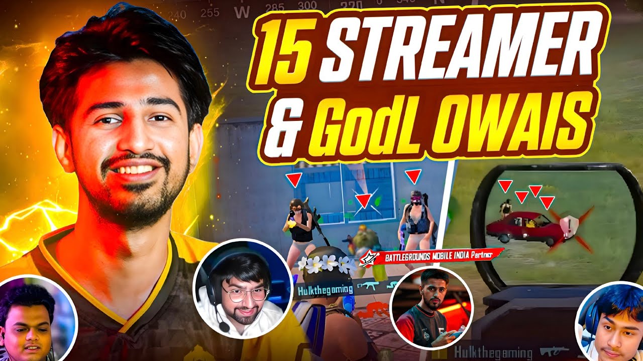 15 Streamer & @OwaisBolte Shocked*😱|| By Android Player Skills 🔱 ‼️#bgmi 