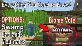 Minecraft - Biome Vote at Minecon! 1.15 Choose Between Swamp Badlands OR Mountains! [Quick Overview] Resimi