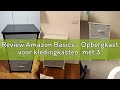 Review Amazon Basics - Opbergkast voor kledingkasten, met 3 stoffen laden, wit