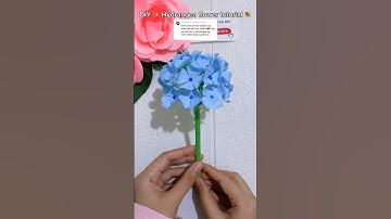 How to make hydrangea flower 💐 DIY hydrangea paper flower tutorial ✨🪻 #diy #diycrafts #diyflower